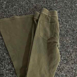 Aerie High-Rise Olive Flare Pants